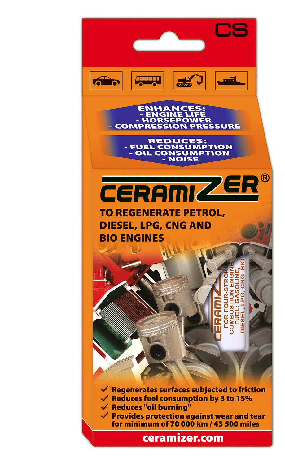 Ceramizer CS vélarbætir (fyrir bensín-, dísel- og metanvélar)